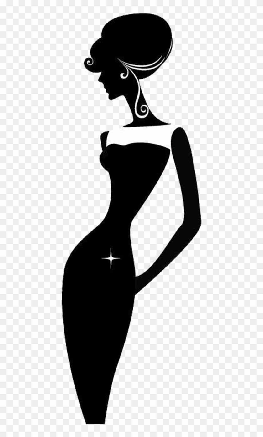 Silhouette Woman Royalty-free Clip Art - Ay - 350 Diy Red Wine And Beauty Border Combination #420097