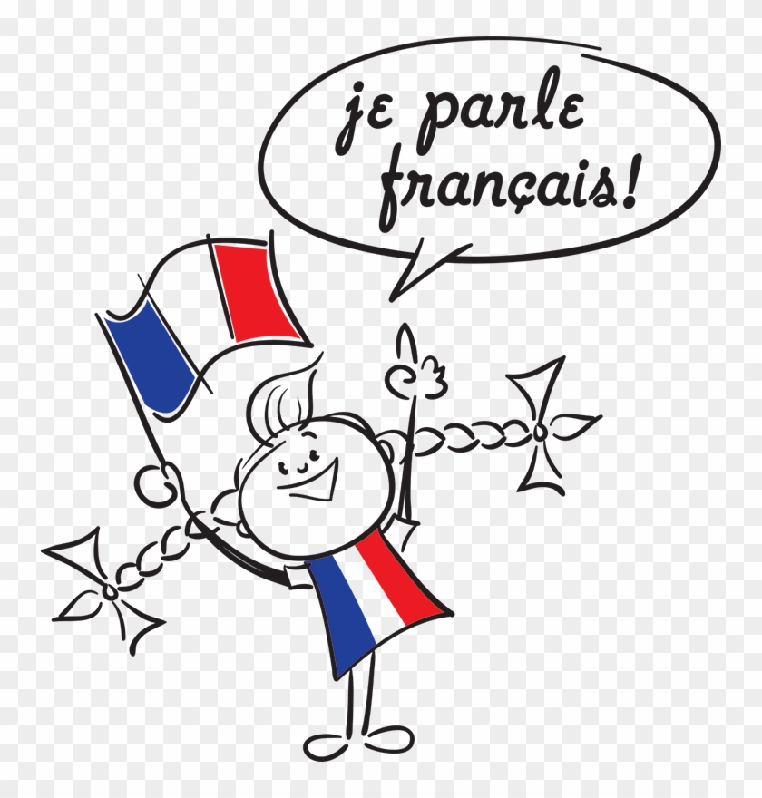 Multinational School Parents Students - Cartoon Person Speaking French #420116