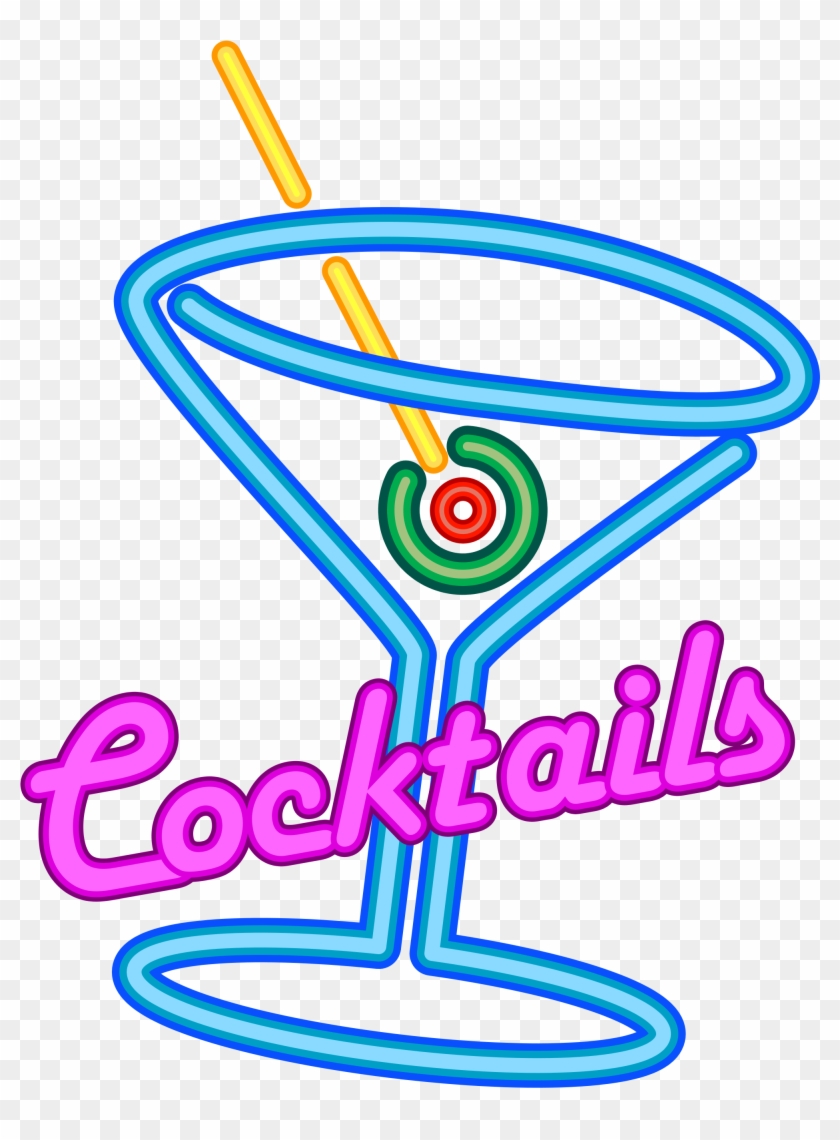 Cocktail Party Reading - Cocktails Neon Png #420227