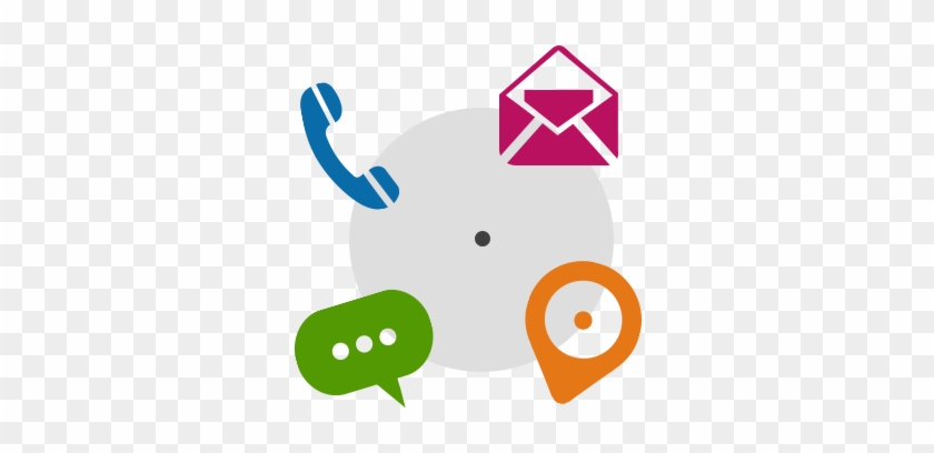 Need Assistance - Phone And Email Icons Vector #420235