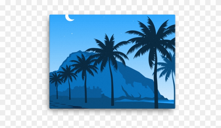 Night In Copacabana Canvas - Areca Palm #420362