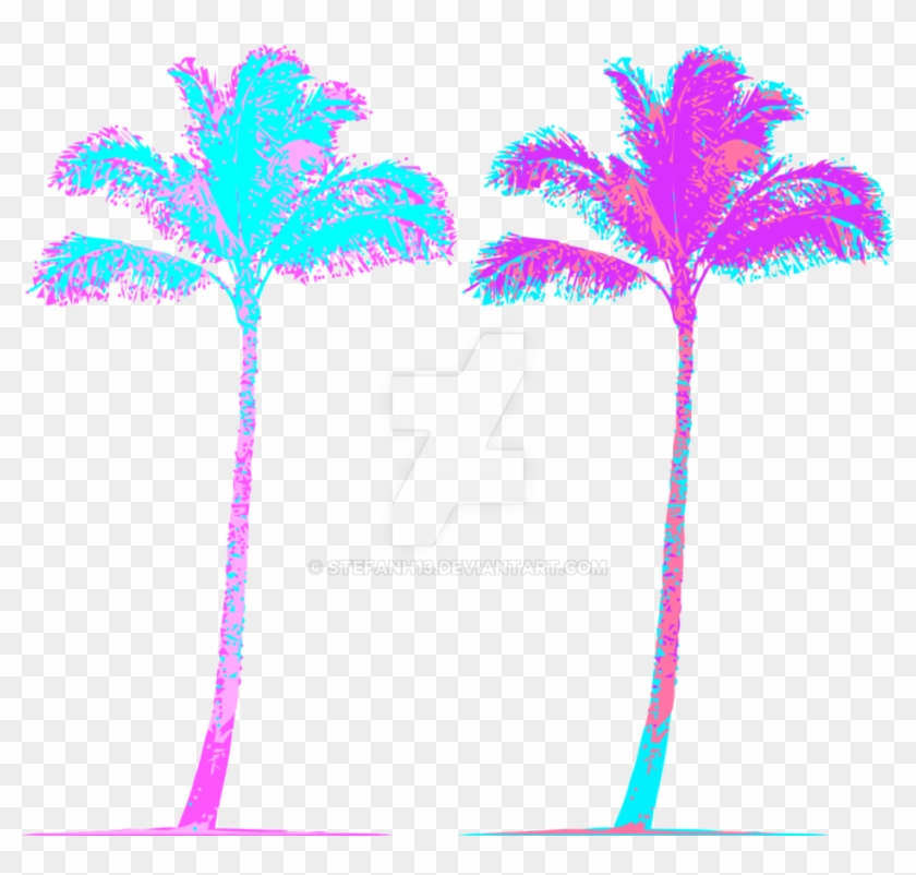 Vaporwave Aesthetic By Stefanh13 - Aesthetic Palm Trees Png #420379