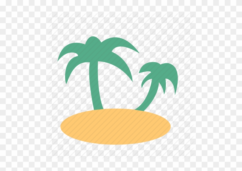 Coconut Palm, Island, Relax, Sand, Sea, Trip, Weather - Beach Icon Vector Png #420385