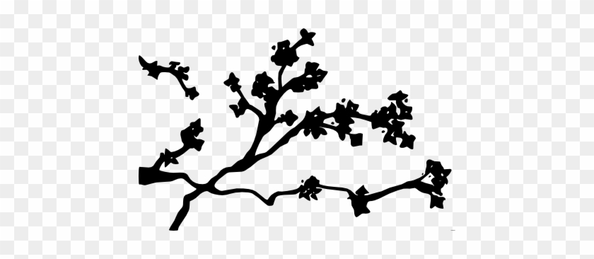 Cherry Blossom Cliparts - Cherry Blossom Black And White Png #420480