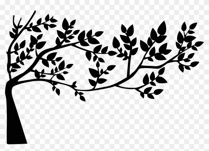 This Free Icons Png Design Of Tree And Leaves Silhouette - Tree With Leaves Silhouette #420544