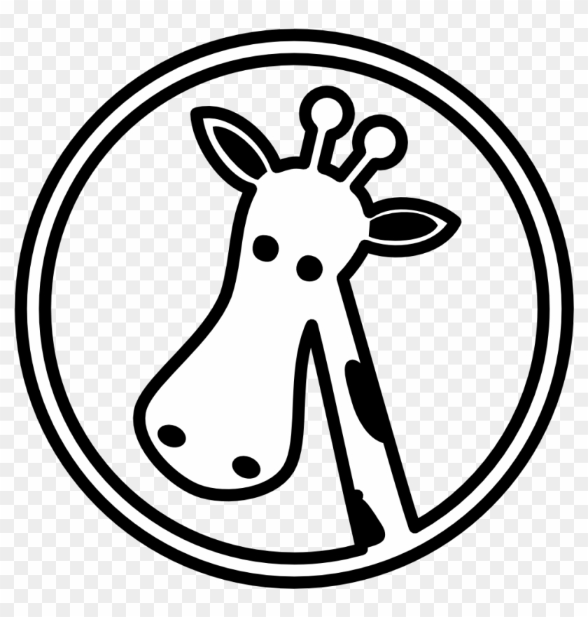 Clipart Giraffe Black And White Images Pictures - 0 3 Ay Zeka Kartları #420566