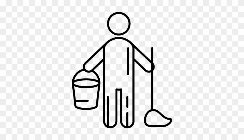 Cleaner Man Vector - Clean Drawing Png #420787