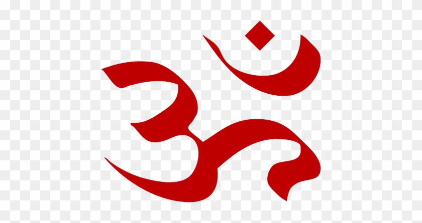 Om Symbol - Hinduism Symbol In Red #420863