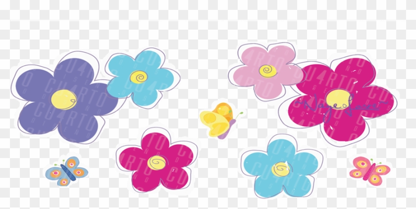 Flores En Caricatura Png - Flores De Colores Dibujo Png #420926