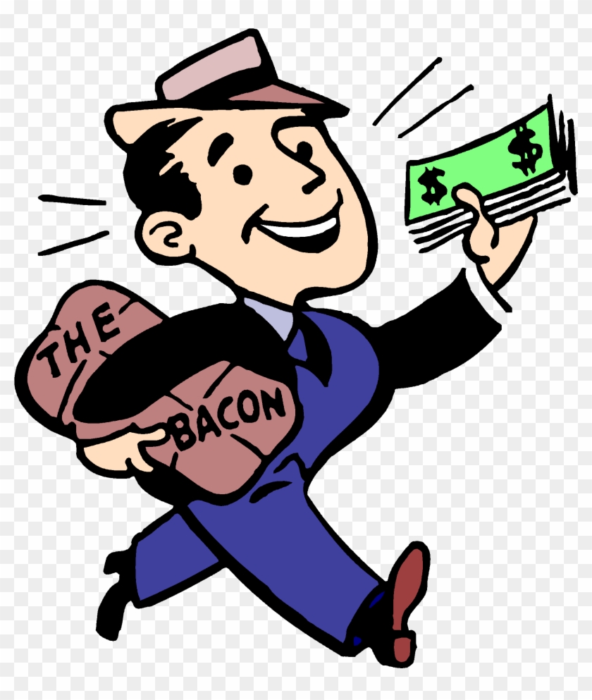 Cartoon Man With Suit And Cash - Bring Home The Bacon #68106