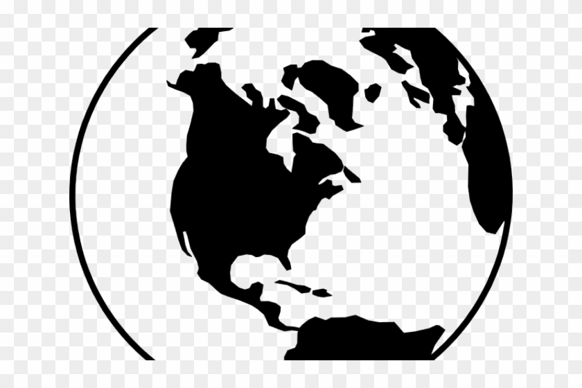 World Globe Art - Globe Clip Art Black And White #68146