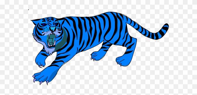 Blue Tiger Clipart - Tiger In Blue Color #68148