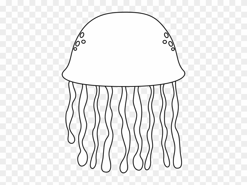 Black And White Black And White Jellyfish - Black And White Jelly Fish Clip Art #68214