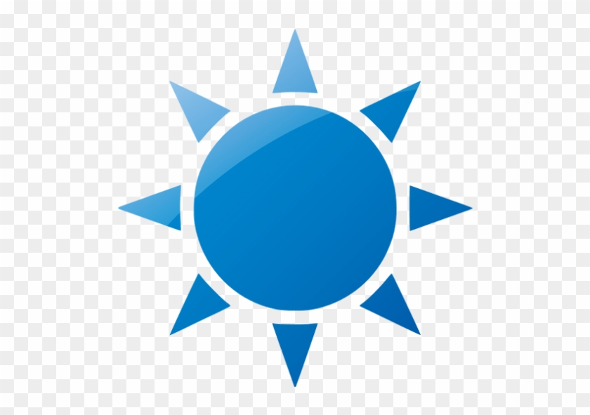 Web 2 Blue Sun 3 Icon - Black And White Sun Png #68419