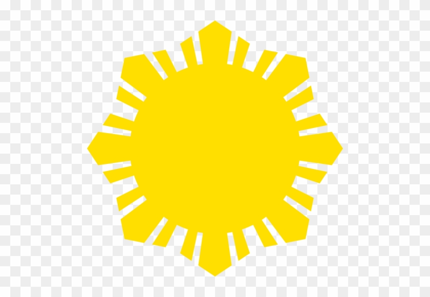 Phillippine Flag Sun Symbol Yellow Silhouette Vector - Filipino Sun #68477