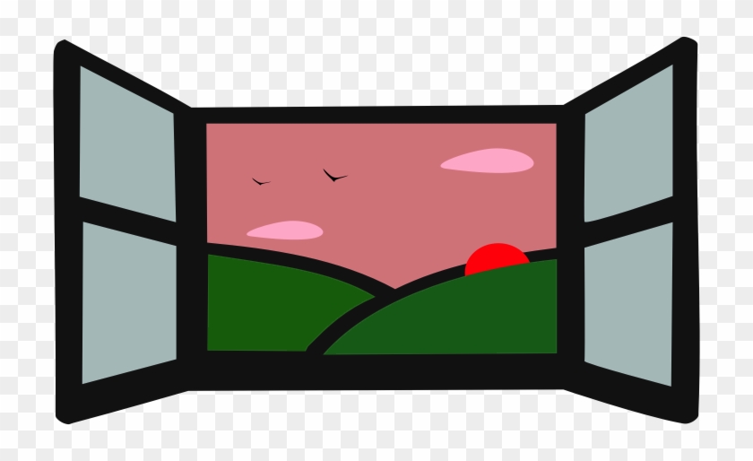 Windows Clipart - Cartoon Window With Sun #68539