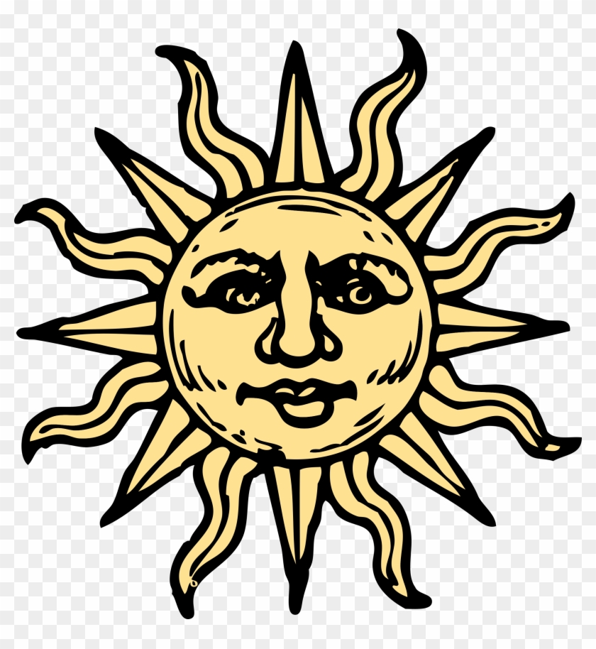 Vintage Sun Cliparts - Sun With A Face #68714