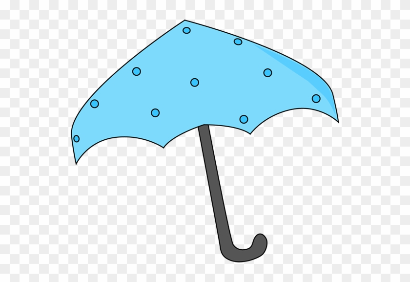 Blue Polka Dot Umbrella - Polka Dot Umbrella Clipart #68787