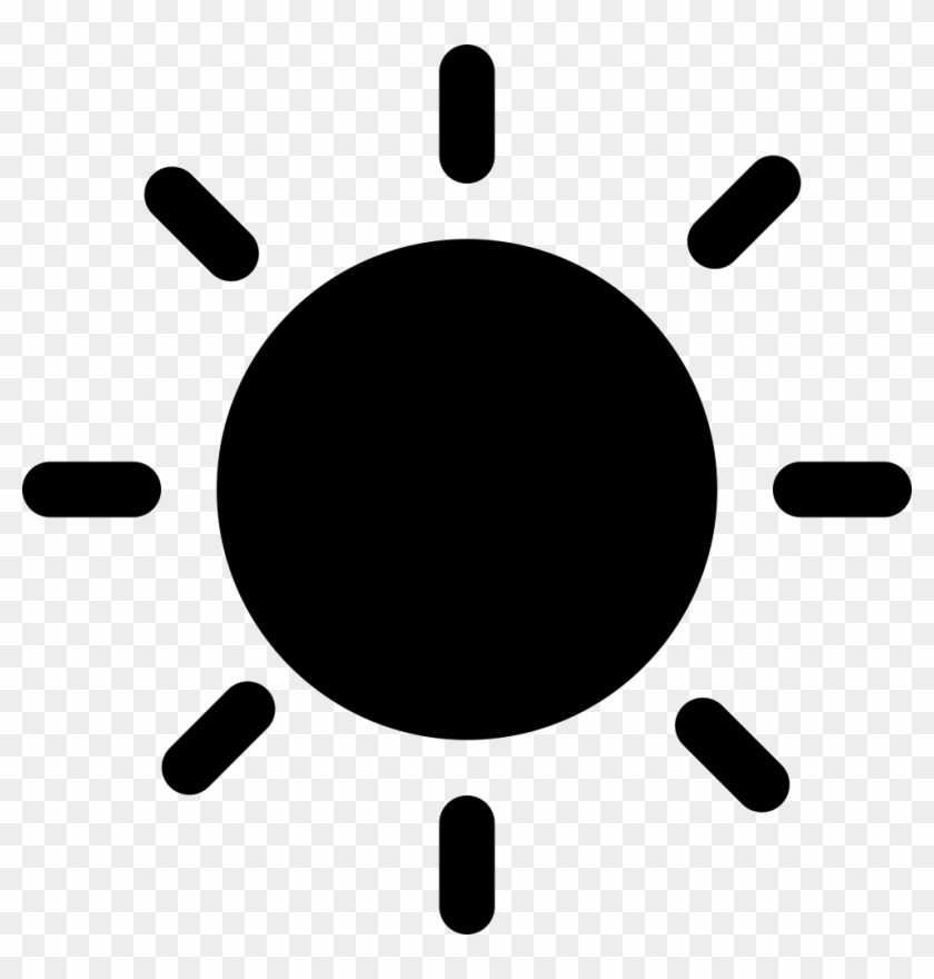 Solid Black Sun Symbol Comments - Afternoon Icon Png #68937