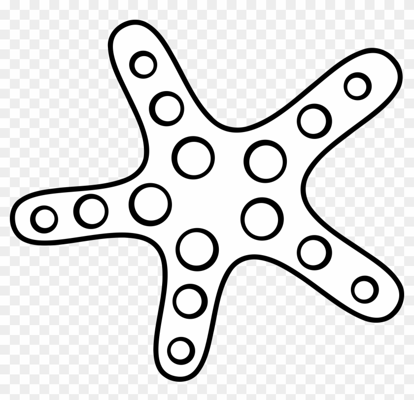 White Starfish - Star Fish Cartoon Black And White #69014