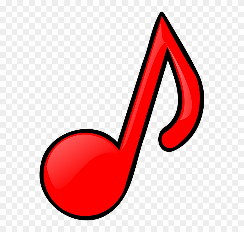 Red Music Note Clip Art At Clker - Colored Music Notes Clip Art #69042