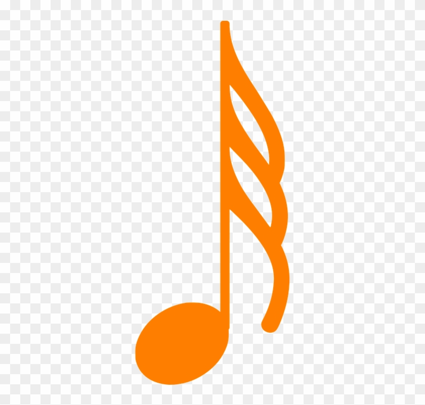 Music Notes Clipart Orange - Music Notes Clip Art #69169