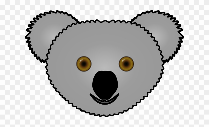 Free Vector Koala Clip Art - Animals Face Pictures Clipart #69338