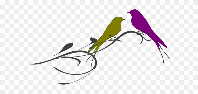 Love Birds On A Branch - Bird Silhouette #69429