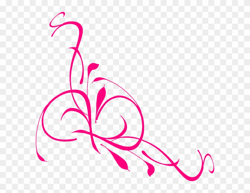 Floral Swirl Bubblegum Magenta Clip Art At Clker Com - Aisha Bint Abi Bakr #69530