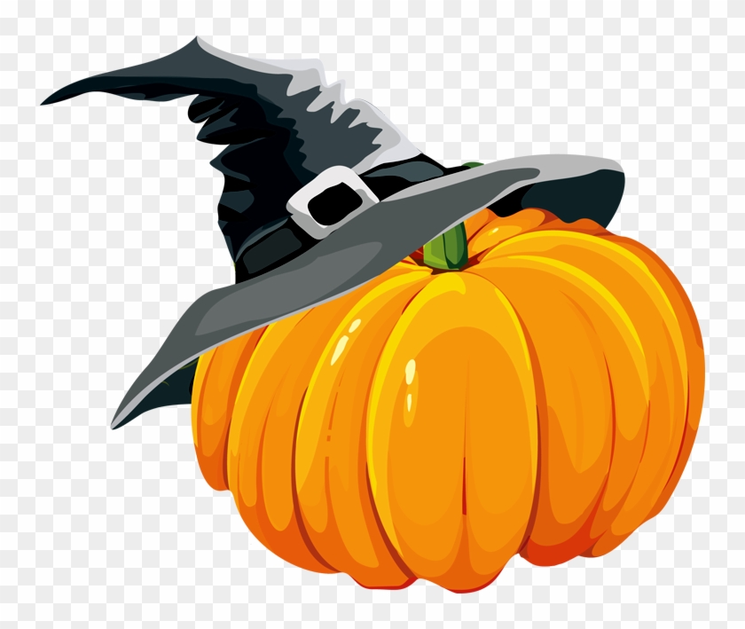 Samhain Halloween Cliparts - Pumpkin With A Hat #69539