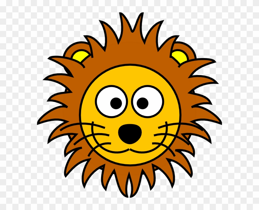 Cartoon Golden Lion 2 Clip Art - Lion Head Clipart #69582