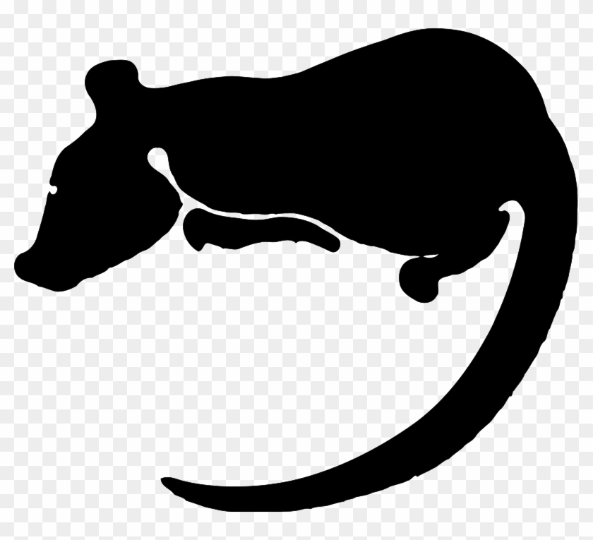 Free Vector Rat Silhouette Clip Art - Rat Clip Art #69660