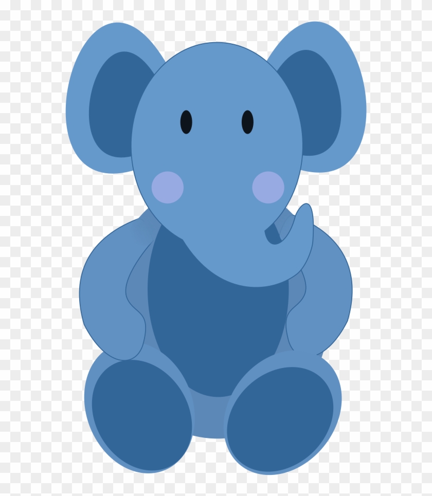 Clipart Baby Elephant - Baby Stuffed Purple Elephant Greeting Cards #69669