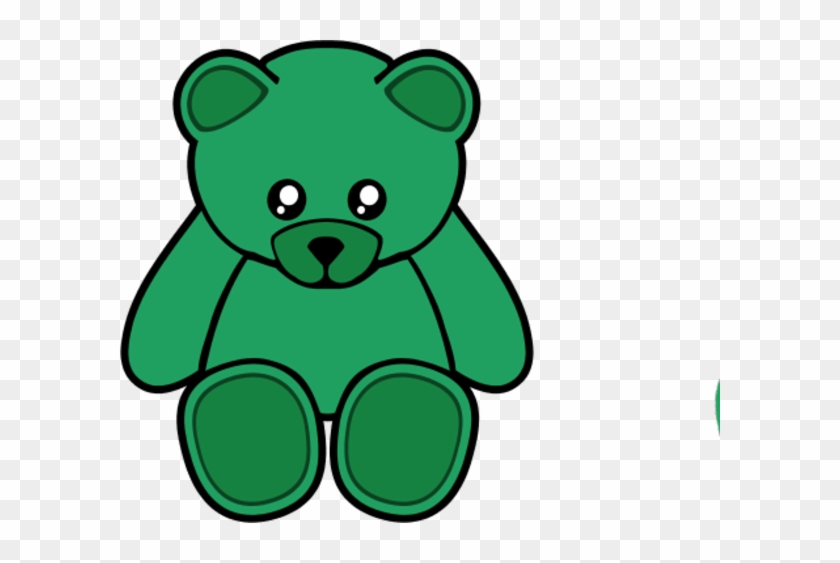 Bear Clipart Green - Teddy Bear Shower Curtain #69757