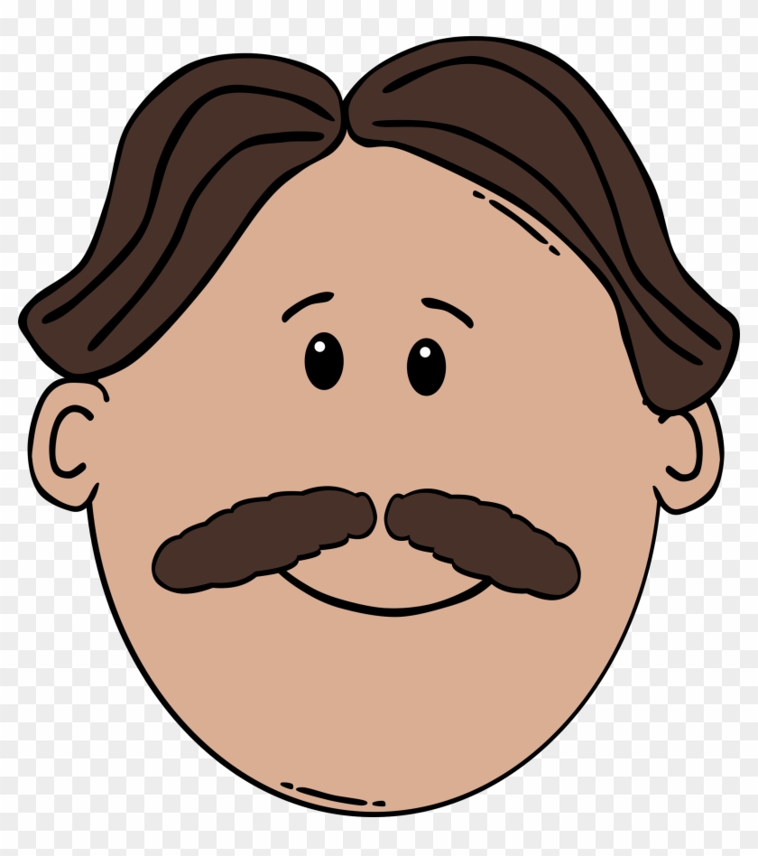 Clipart Cartoon Faces - Cartoon Man With Mustache #69959