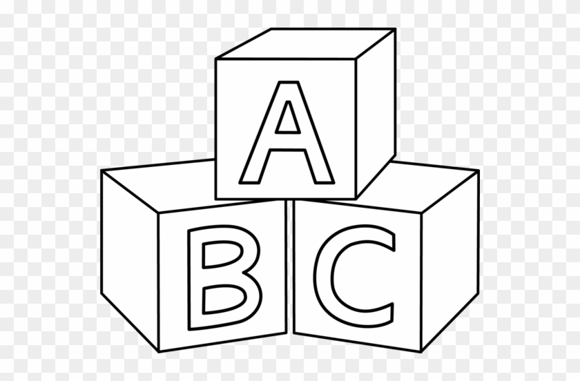 Abc Blocks Stacked Love Toy Alphabet Clipart Free Clip - Abc Blocks Coloring Pages #69970