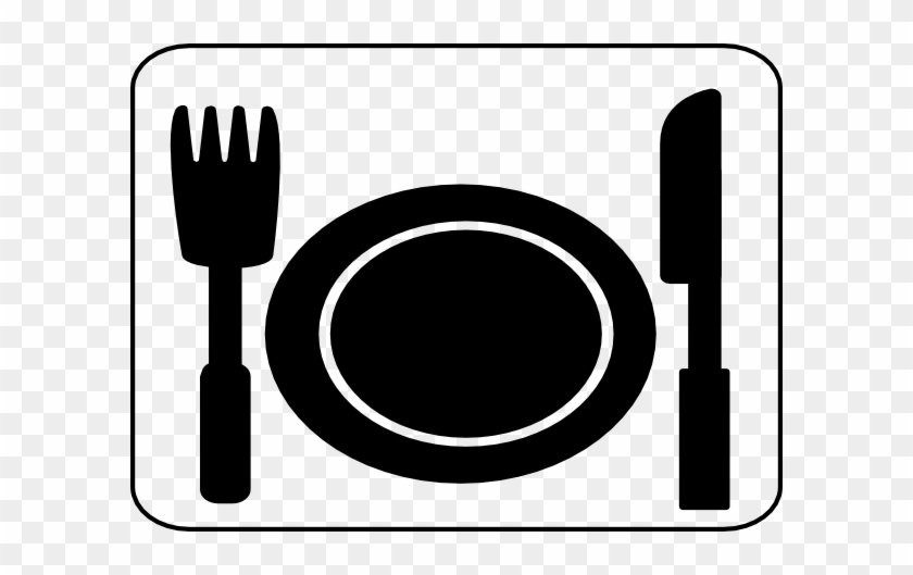 Clip Art Black Dinner Plate #70039