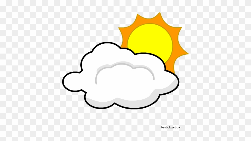 Free Sun And Cloud Clip Art Image - Free Sun And Cloud Clip Art Image #70081
