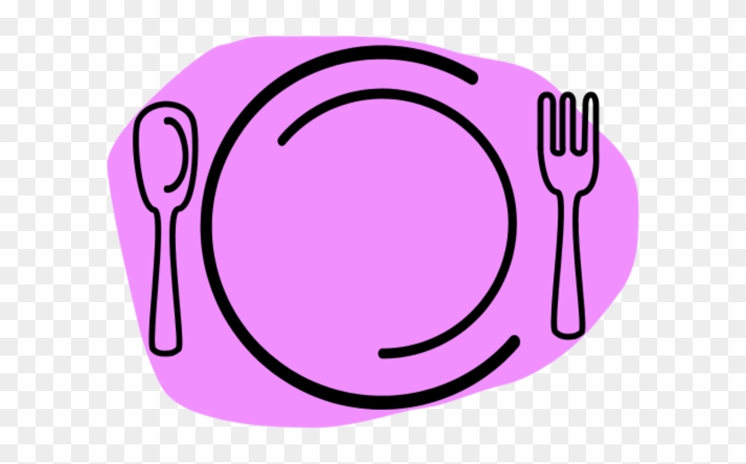 Plate And Fork Clipart - Plate On Clipart #70103