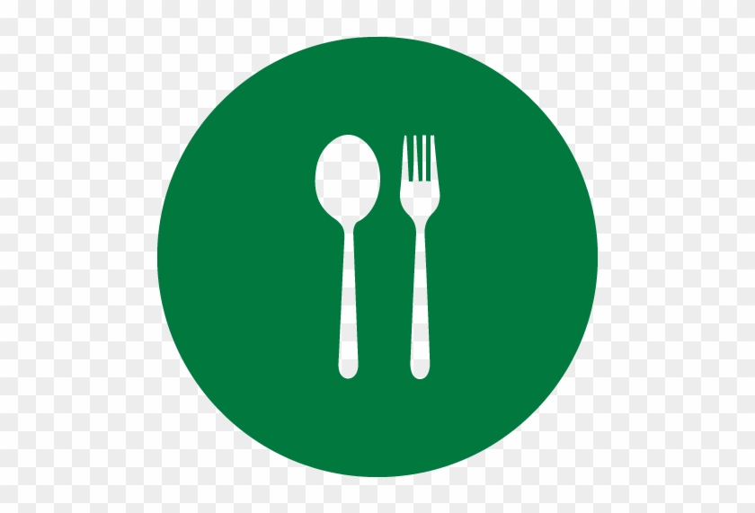 Green Background Spoon And Fork Clipart - Spoon And Fork Sign #70191
