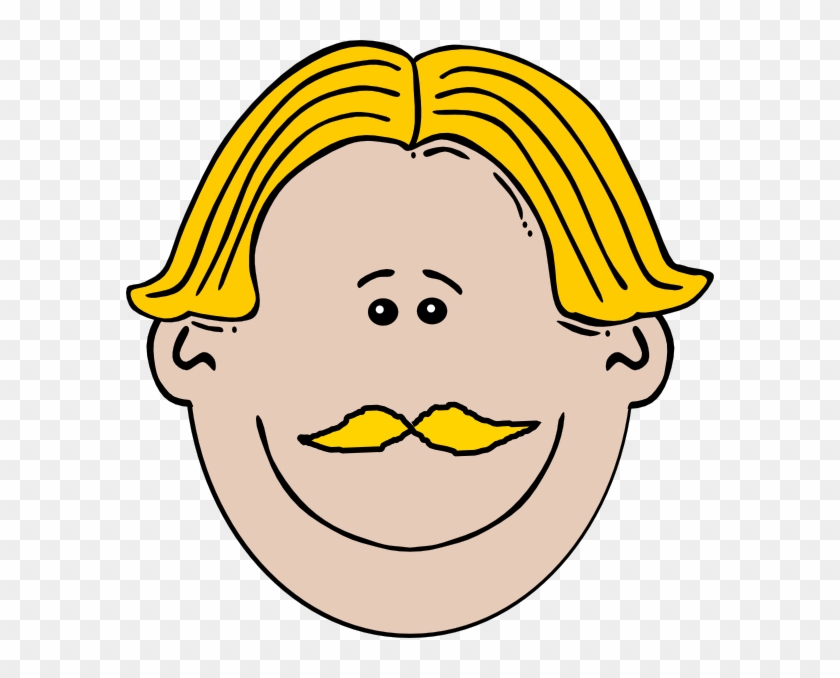 Blond Man With Mustache Clip Art At Clker - Clipart Man With Mustache #70254