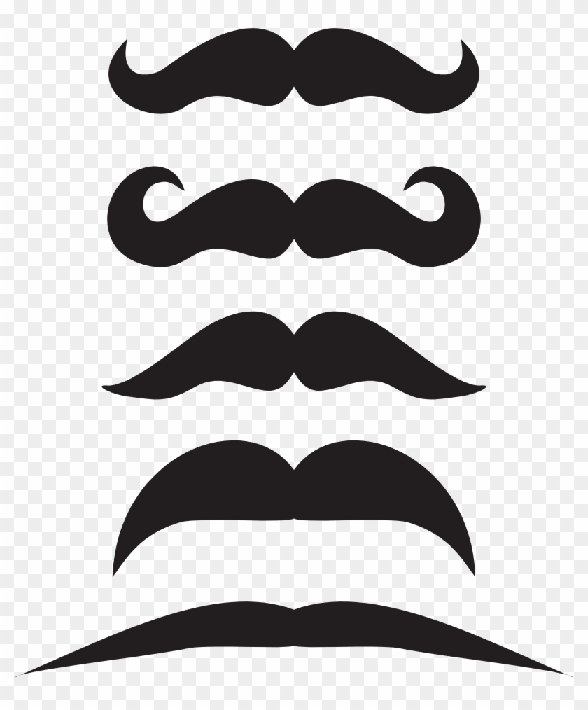 Five Mustache Clipart - Five Mustache Clipart #70273