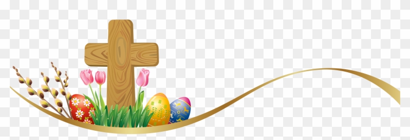 Easter Cross Clipart - Easter Eggs And Cross #70285