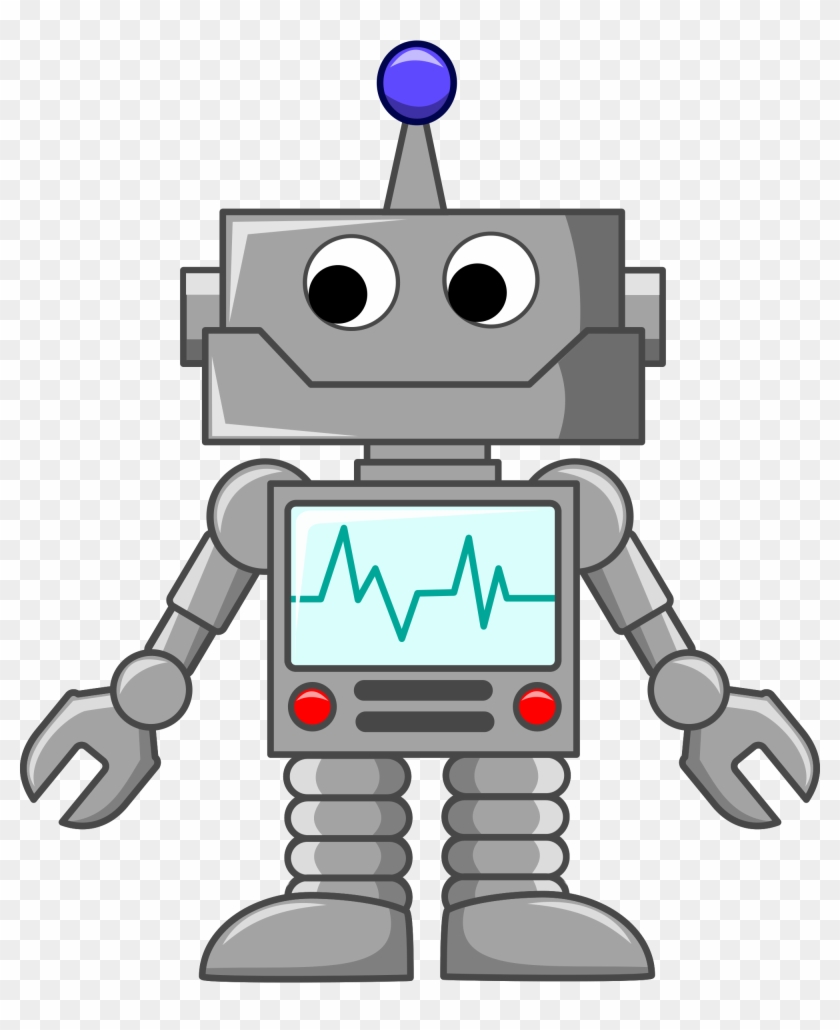 This Work, Identified By Publicdomainfiles - Robot Cartoon - Free  Transparent PNG Clipart Images Download