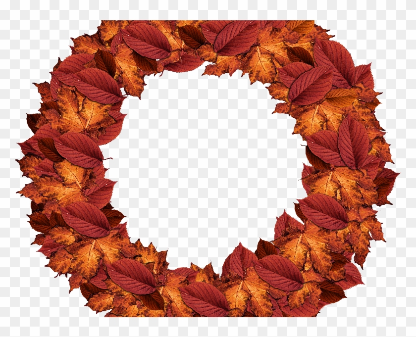 Autumn Leaves Fall Wreath Png - Autumn Wreath Png #70425