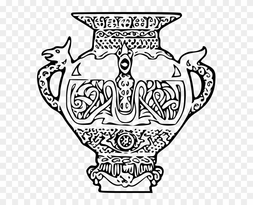 Viking Vase Png Images 594 X - Vase Drawing With Design #70466