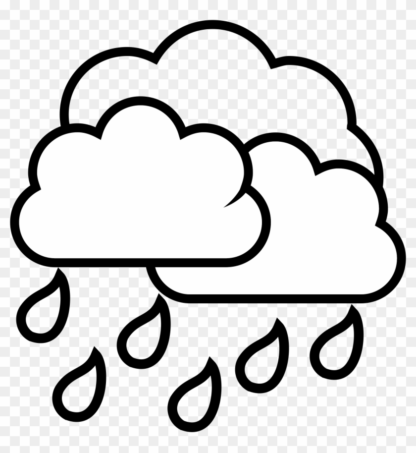 Water Clipart Outline - Rain Cloud Clip Art #70579