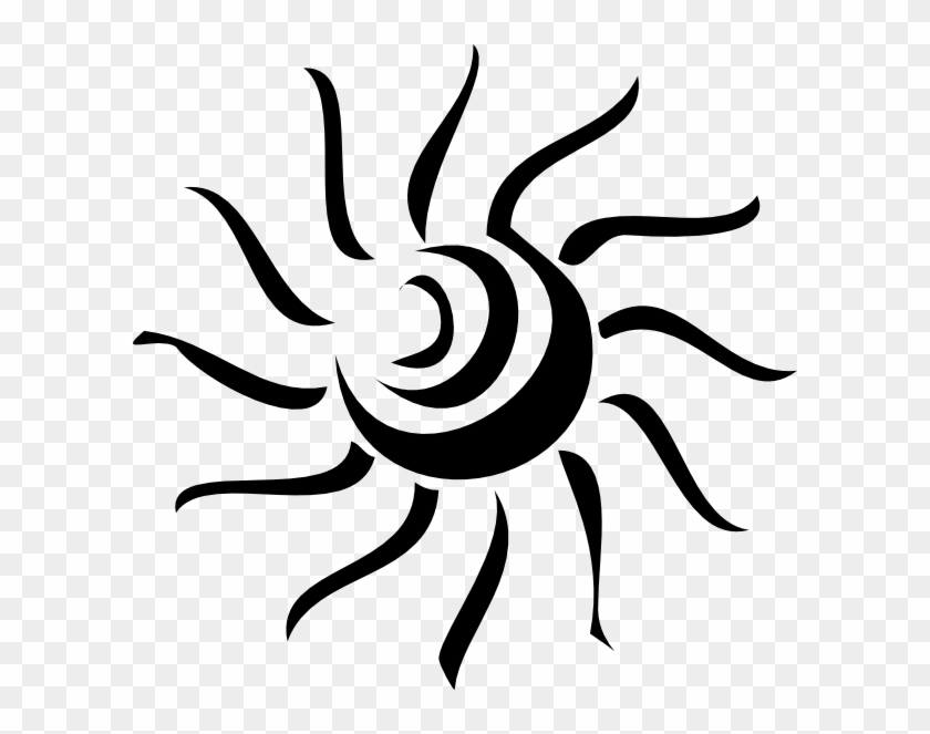 Mod Sun Rays Black Svg Clip Arts 600 X 583 Px - Sun Rays Clip Art Black And White #70613