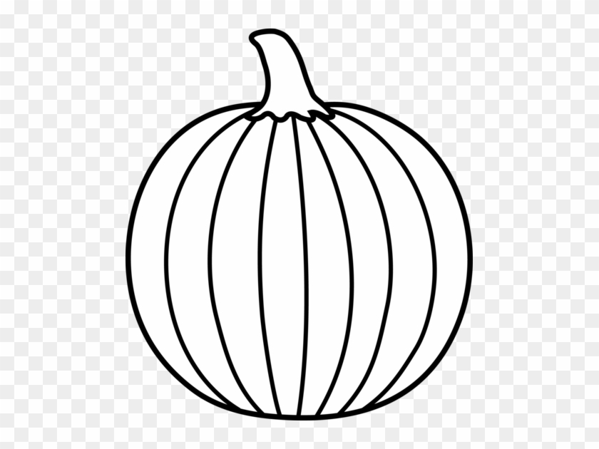 Pumpkin Black And White Pumpkin With Fall Leaves Clipart - Clip Art Black And White #70640