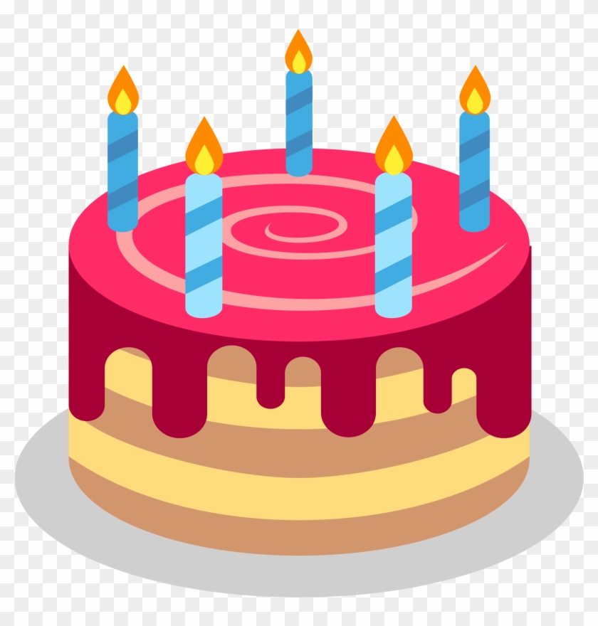 Birthday Cake Emoji Vector Icon Free Download Vector - Happy Birthday 2018 Gif #70681